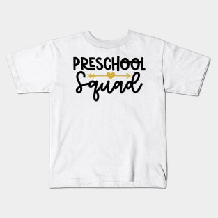 Preschool Squad Funny Back to School Kids Kids T-Shirt